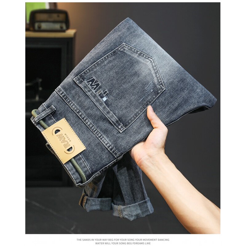 Новинка, модные брендовые джинсы, мужские летние тонкие приталенные модные уникальные ремни в японском стиле