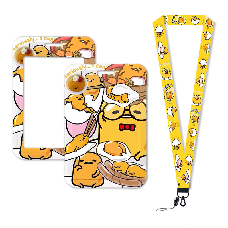 W Funny Egg Cartoon Phone Strap Lanyard ID Campus Credit Card Badge Holder Keychain Cord Neckband Cell Phone Rope Neck Straps