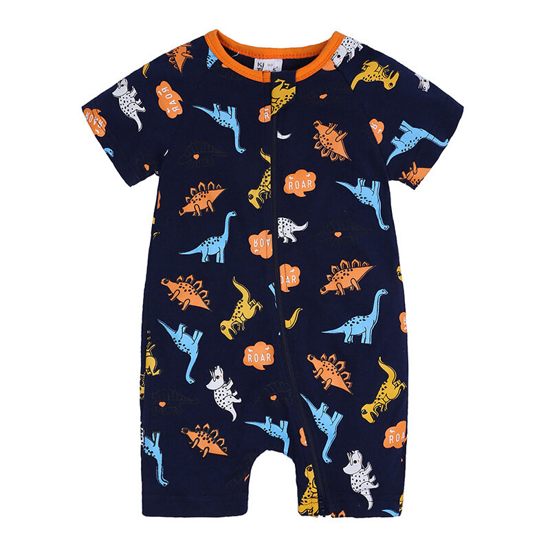 Newborn Baby Onesie Kids Jumpsuit Clothes Summer Cotton Short-sleeved Rompers 0-24 Months Baby Pajamas Animal Print Baby Rompers