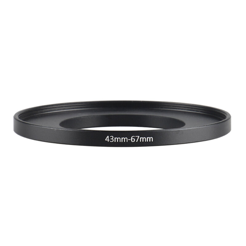 Aluminium hitam Step Up cincin Filter 43 mm-67 mm 43-67mm 43 sampai 67 Filter adaptor lensa adaptor untuk Canon Nikon Sony lensa kamera DSLR