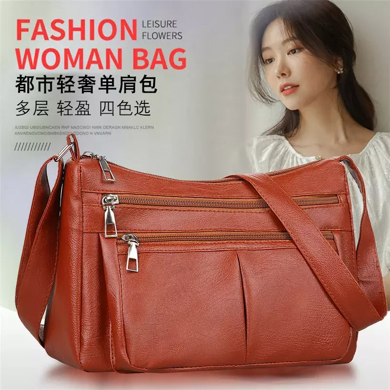 BBA164   Spanish round label solid color handbag crossbody shoulder bag new foreign trade lunch bag