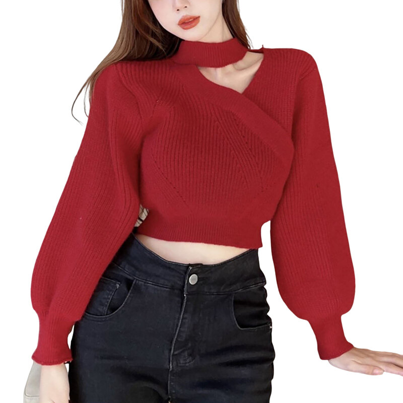 Sweter z wystająca koszulą sweter damski wiosenny i jesienny modny Top ekskluzywny prezent na urodziny pań