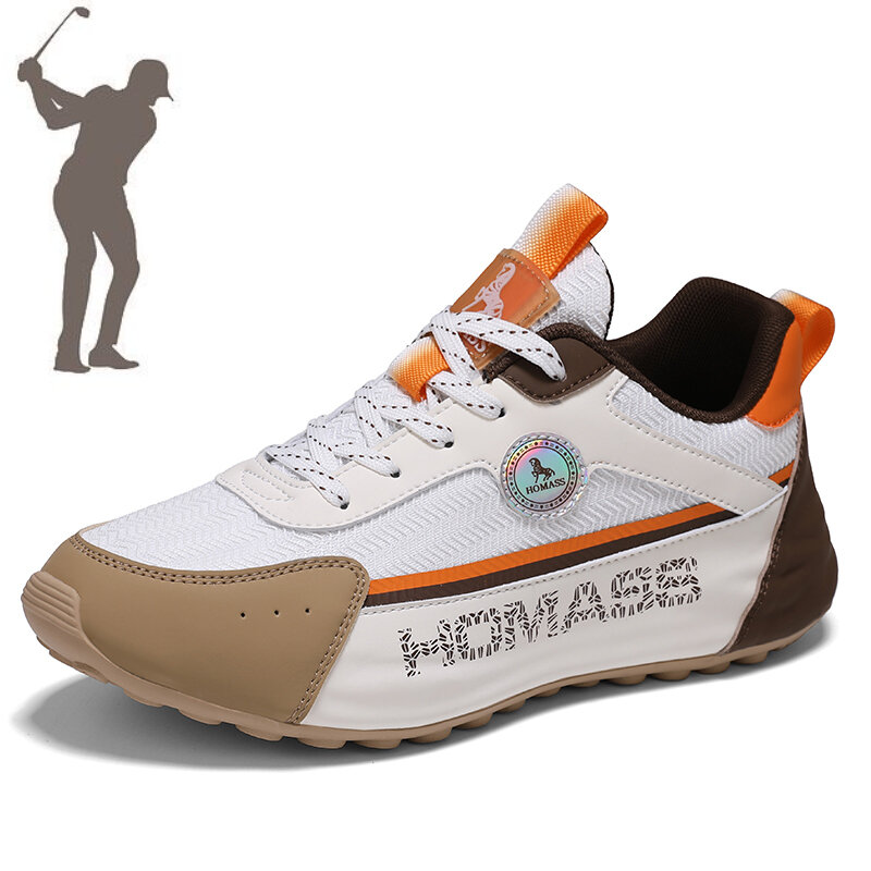 Tênis de golfe respirável casual masculino, quatro estações, tênis esportivo para corrida ao ar livre, tênis de caminhada masculino, moda