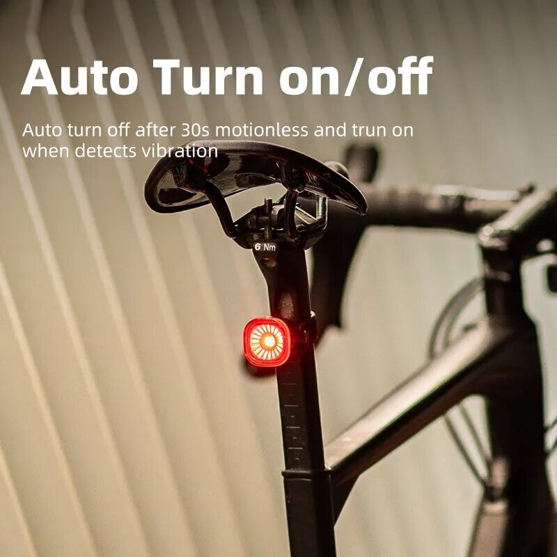 XOSS XR01 lampu belakang sepeda LED sensor rem otomatis, lampu belakang sepeda antiair isi ulang daya, aksesori sepeda XR 1