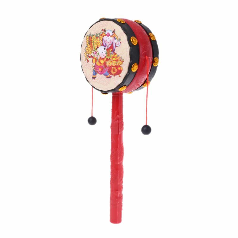 Spin chocalho tambor macaco tambor chinês brinquedo presente dropship