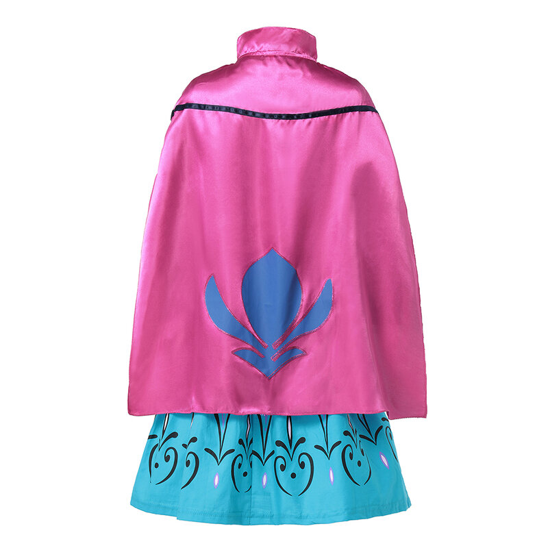 Disney Frozen Elsa Dress for Girls Elsa Coronation Costume Halloween Birthday Party Princess Outfits with Cape Accessories
