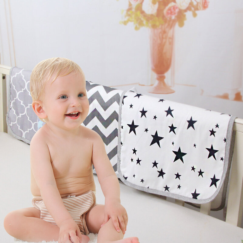 아기 방수 기저귀,  체인징 패드,  재사용 가능한 세탁 가능한 신생아 여행용 매트,  홈  외부  휴대용 기저귀 교환 패드, 60x37cm