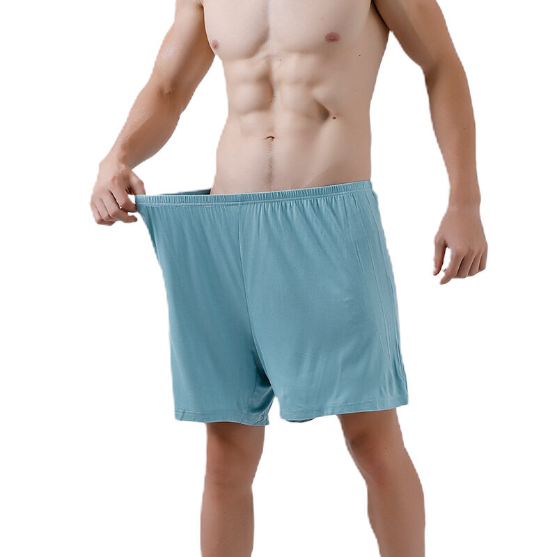 Bawełniane męskie spodenki do spania letnie jednolita elastyczna talia krótkie spodnie męskie luźne spodenki plażowe oddychające męskie spodnie do spania
