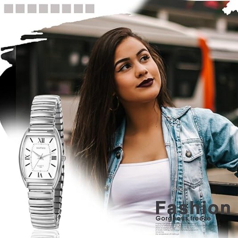 Jam tangan kuarsa wanita merek mewah jam tangan wanita baru jam tangan Fashion kasual baja tahan karat jam tangan wanita