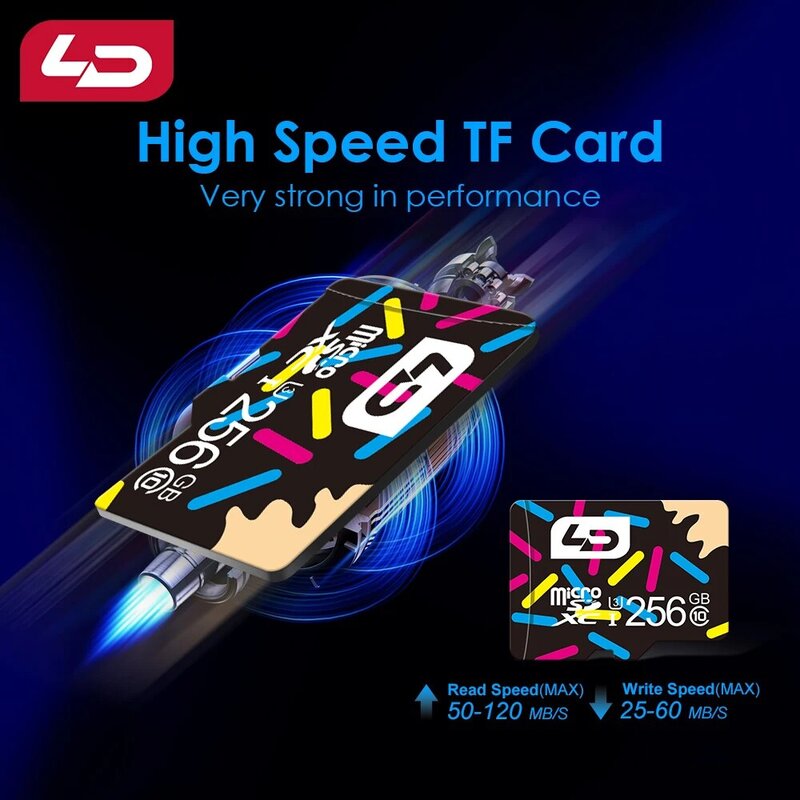 LD Ultra-Carte Micro SD pour téléphone, carte mémoire A1, 128 Go, 64 Go, 16 Go, classe 10, 256 Go, 4 Go, 8 Go, 32 Go, 512 Go, Flash SD, TF
