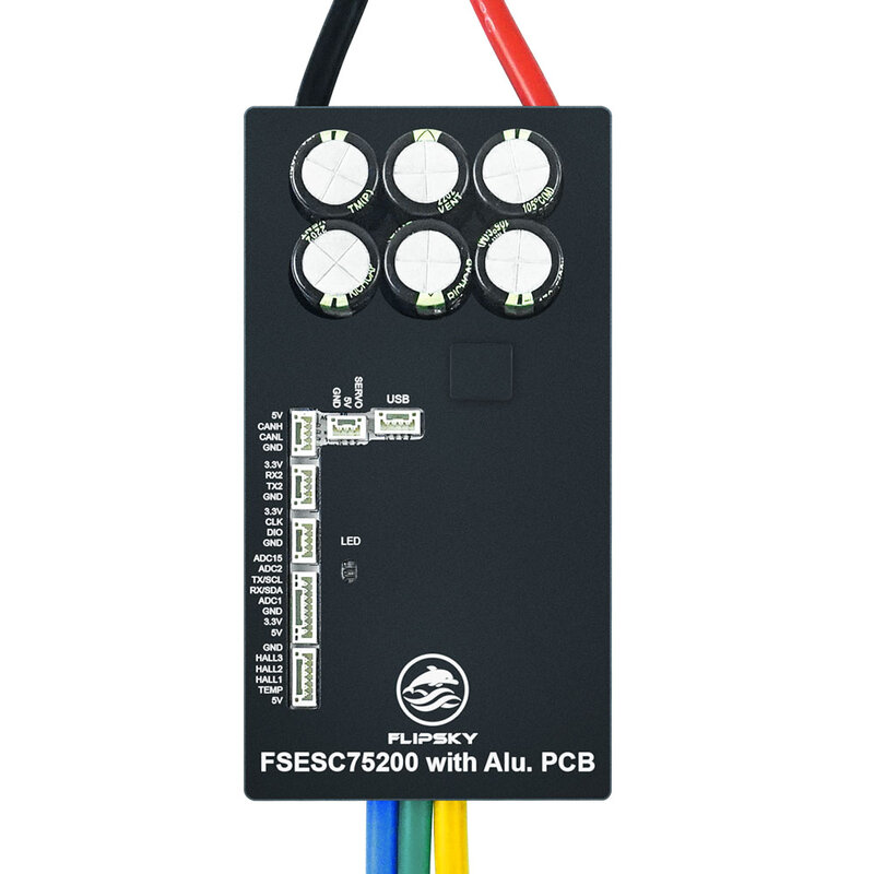 Flipsky ESC 75200 84V 200A ad alta corrente con PCB in alluminio basato su VESC per Robot da surf Robot da combattimento E-Foil AGV Robot