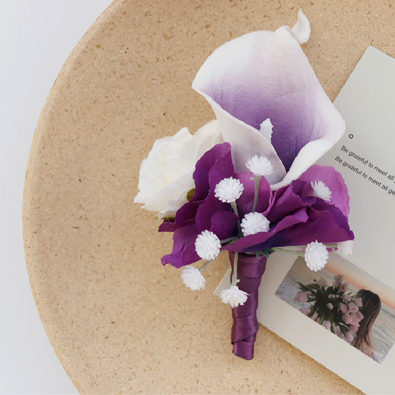 Boutonniere และข้อมือ corsag อุปกรณ์ตกแต่งงานแต่งงานดอกไม้ศิลปะดอกไม้เทียมการเฉลิมฉลองธุรกิจการเปิดแขก523