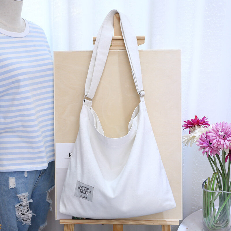 Nowe proste stałe kolorowe do Diy torba na ramię Retro dorywczo moda damska torba torba o dużej pojemności płótnie szkic worek do przechowywania