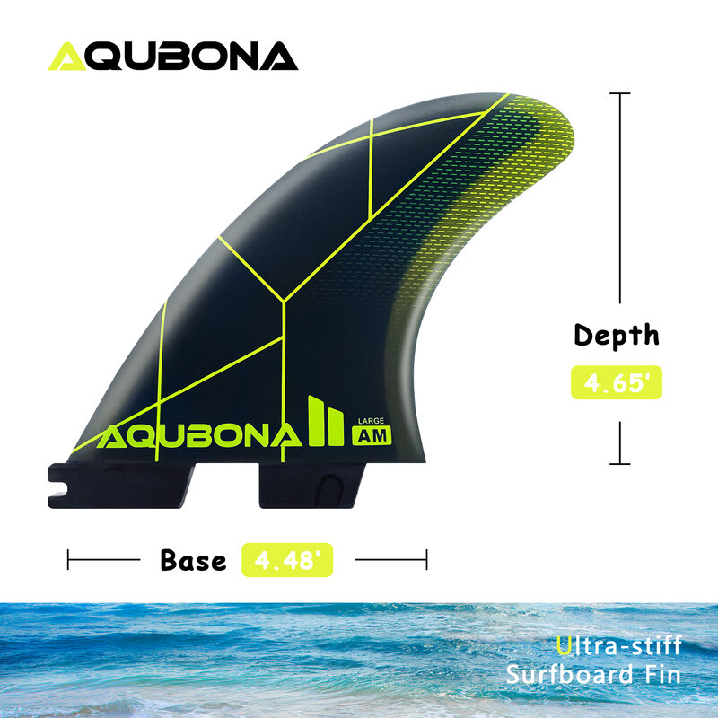 Surfboard Thruster Fins Dual Tab Twin Fins Fiberglass Fins with Bag Screws Key Wax Comb for Longboard Shortboard Funboard   (G6）