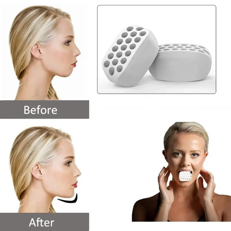 1/2Pcs Jaw Line Chew Ball Jaw Line Exerciser Ball Jaw Line Trainer Face Facial Muscle Exercise Ball Workout Fitness Equipment