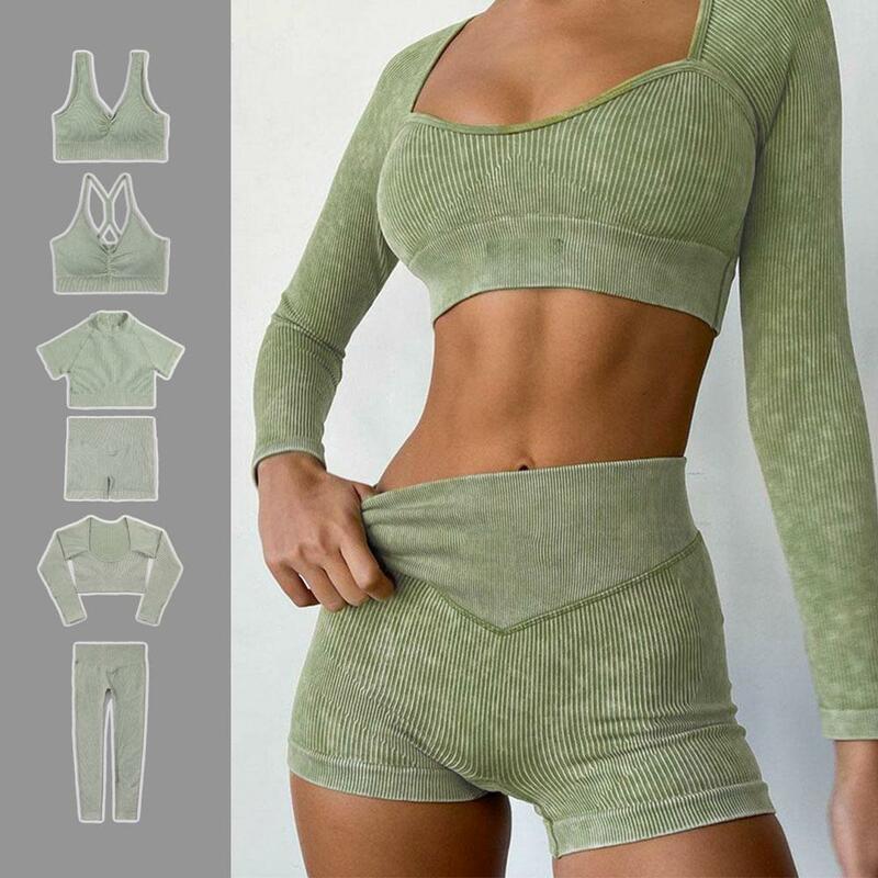 Women Sportswear Seamless Yoga Set Sport Suit Two Piece Set Workout Clothes Gym Clothing High Waist Seamless Leggings Sport Top