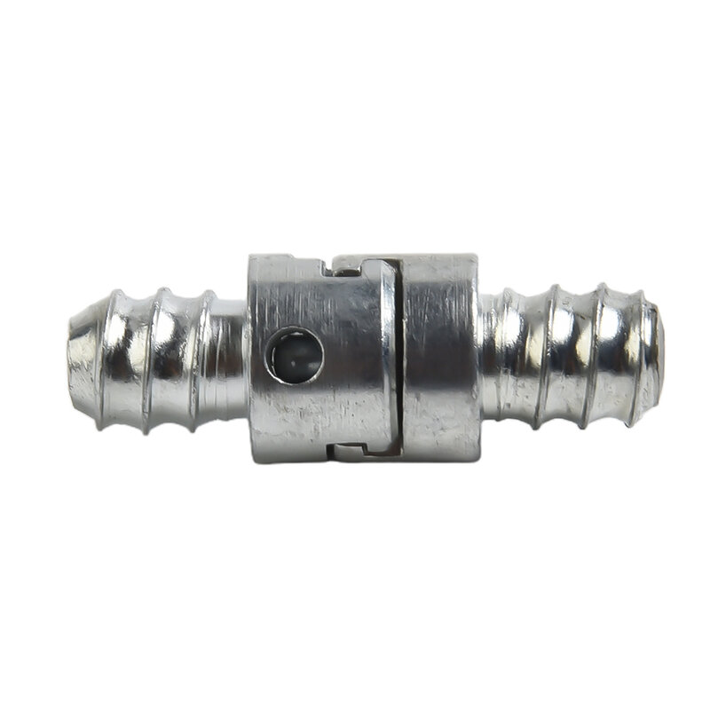 Male Female Join Connector Dredge Spring Fitting For Electric Drill Dredge Set Silver 16mm Carbon Steel Brand New