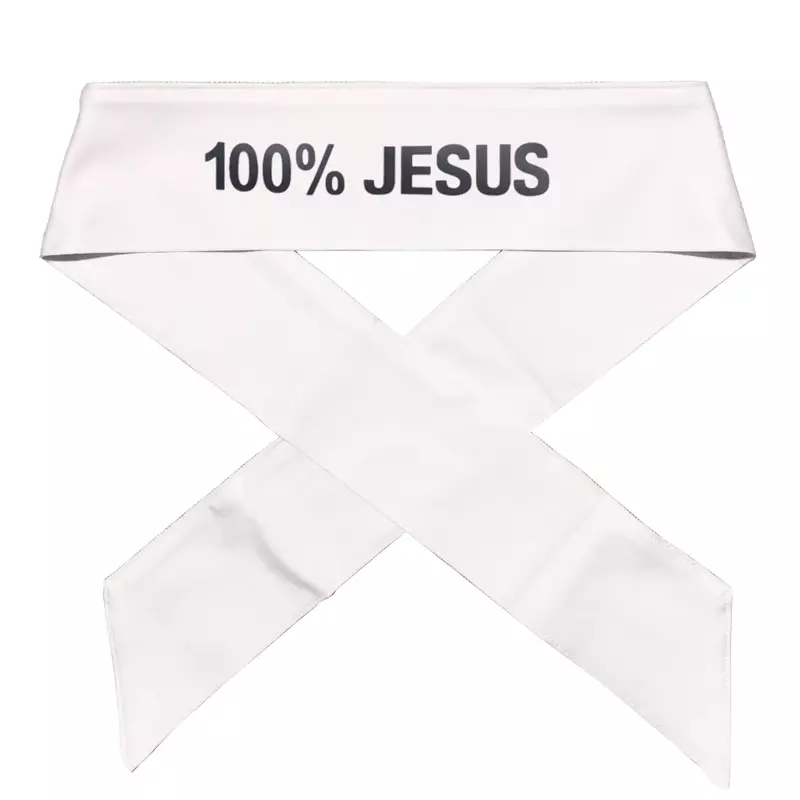 100% Jesus Sport Tie Headband sepak bola Atletik Kebugaran Sweatband Bandana