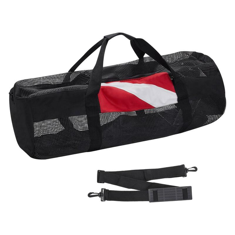 Portable Mesh Sports Duffle Bag, mergulho com alça de ombro removível, equipamento de mergulho, pesca ao ar livre