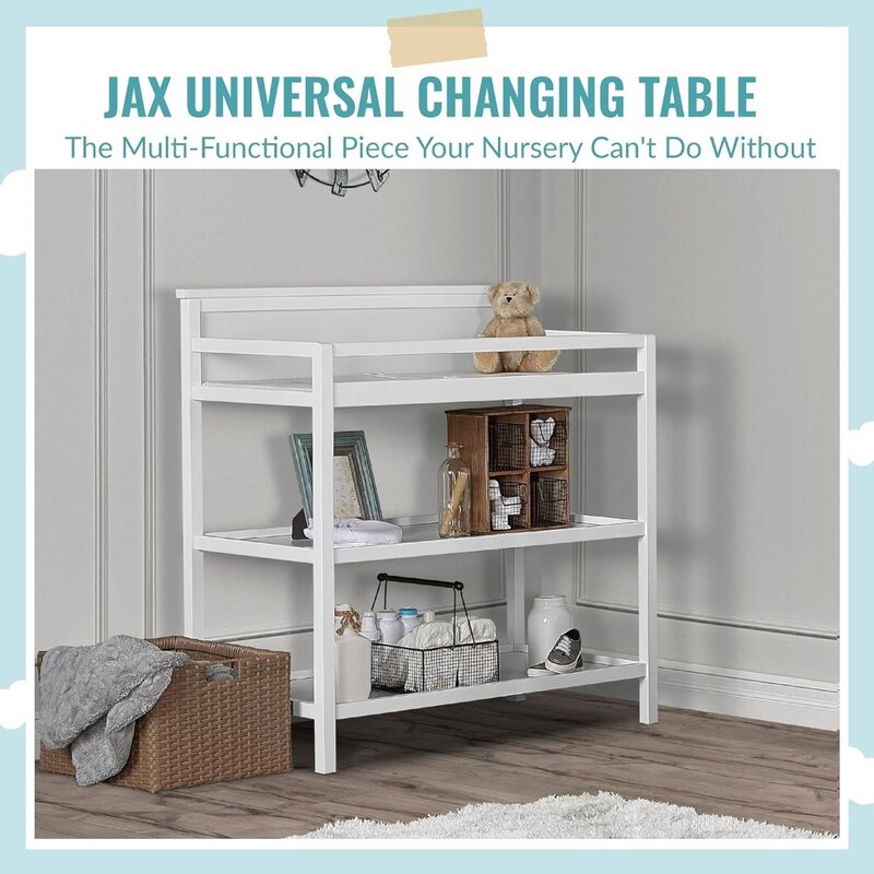 Jax Universal Changing Table, White , 34x20x40 Inch (Pack of 1)