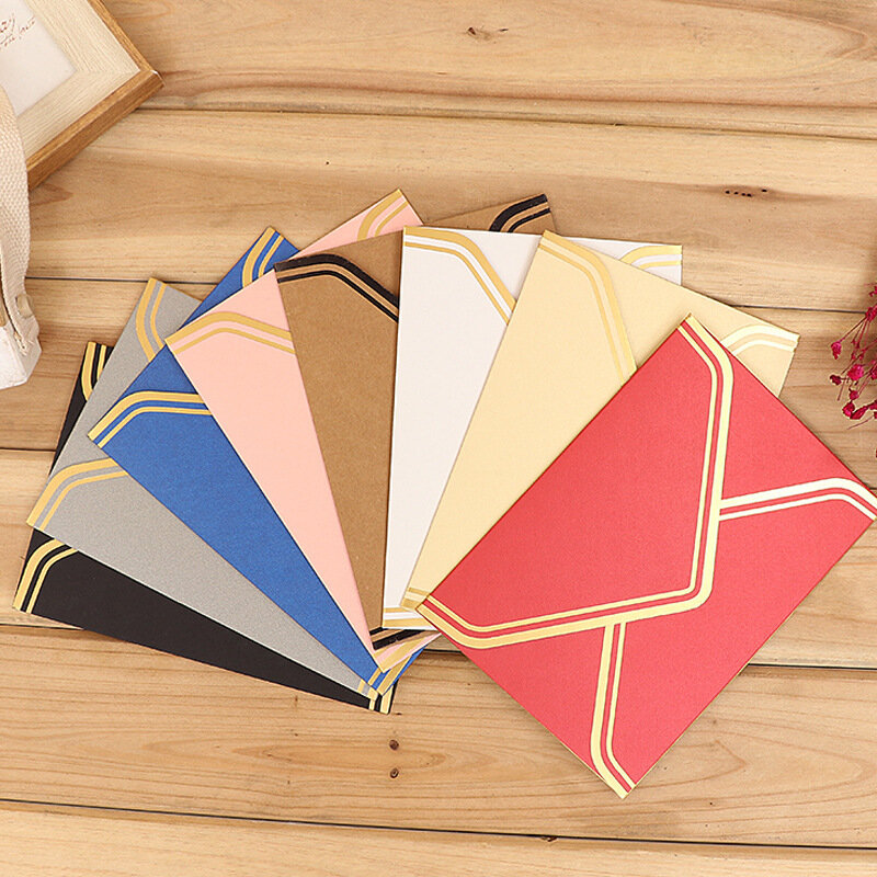 30pcs/lot Envelope Gilding Pearlescent Paper Small Business Supplies Stationery Postcards Envelopes for Wedding Invitations