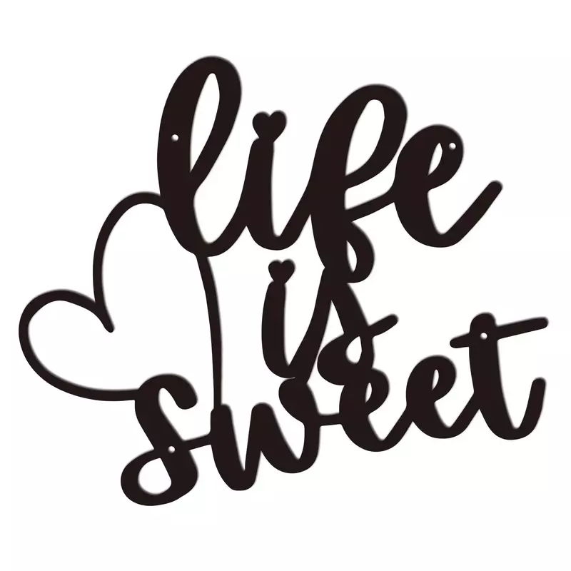 CIFBUY Deco Life Is Sweet Sign, металлическая настенная подвеска, декор для гостиной, украшение для спальни, офиса, столовой, фойе, Настенный декор