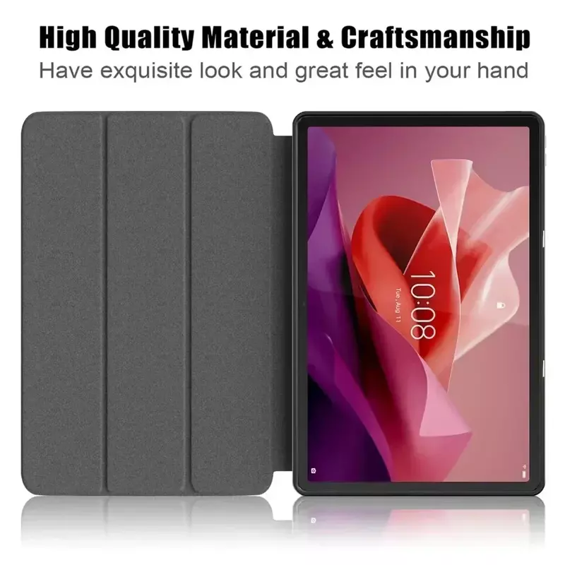 New For Lenovo Tab P12 Case 12.7 inch 2023 Tri-Folding Stand Magnetic Smart Cover for Lenovo Xiaoxin Pad Pro 12 7 12.7 Case