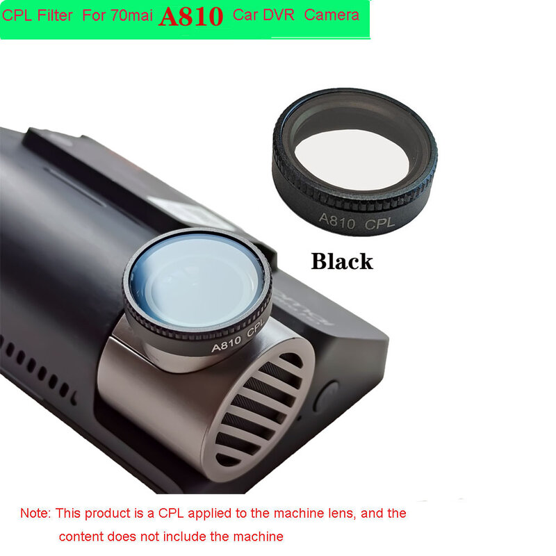 Tampa da lente do filtro polarizador circular, Câmera do carro DVR, 70mai A810 Dash Cam, 1PC