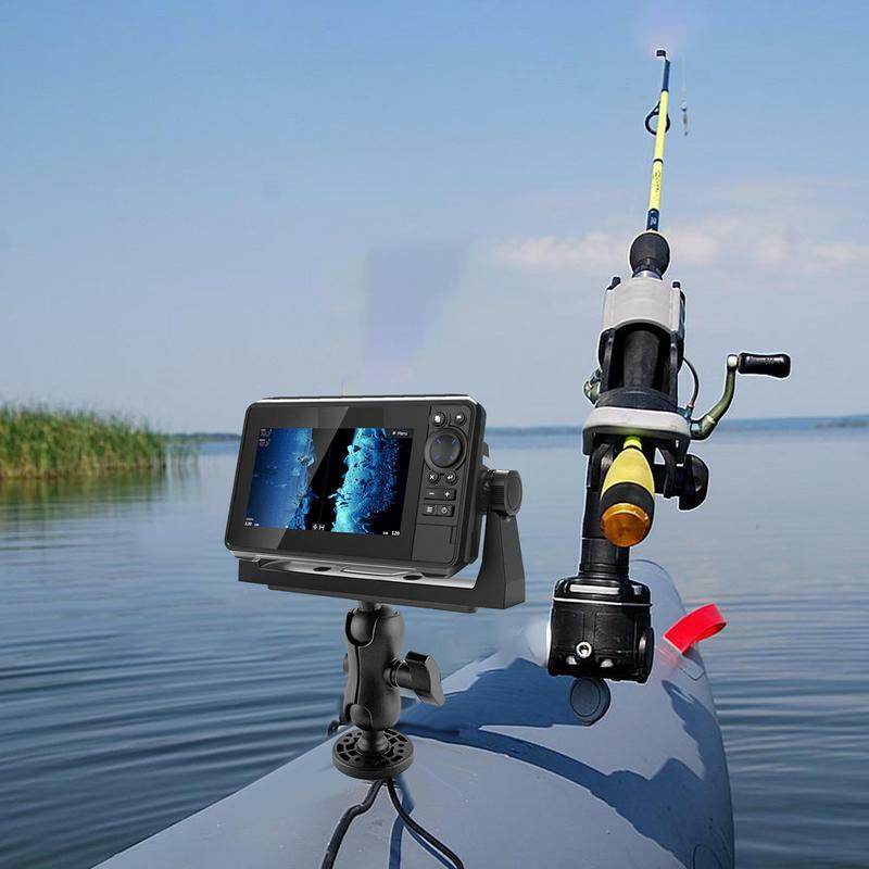 360 ° 回転魚群探知機マウント,GPSナビゲーションシステム,ボート,カヤック用