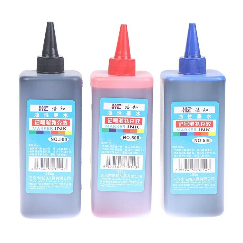 Pena spidol minyak grafiti kering permanen, 500ml untuk spidol tinta, halus dan mudah digunakan alat tulis