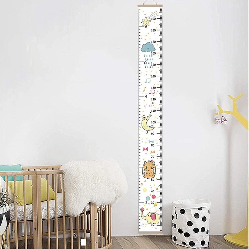 Regla de tabla de crecimiento de bebé para niños, tabla de altura extraíble, decoración de pared de medición para regalo de bebé, 7,9 pulgadas X 79 pulgadas, gran oferta