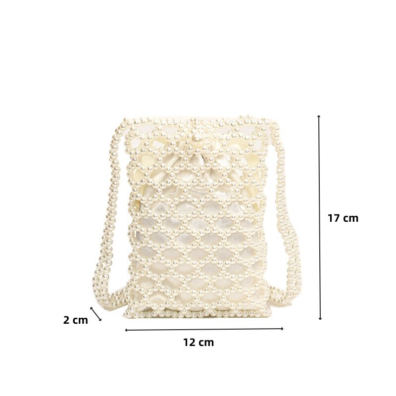 Mini sac perlé pour téléphone portable, sac à bandoulière élégant, exquis et à la mode, haut de gamme et tendance, nouveau