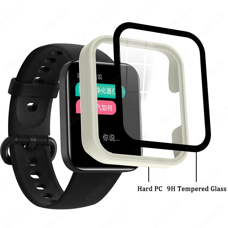 Cristal + correa para Xiaomi Redmi Watch 2 Lite, cubierta de silicona, pulsera para Redmi Watch 2 Mi Watch Lite, protección de pantalla