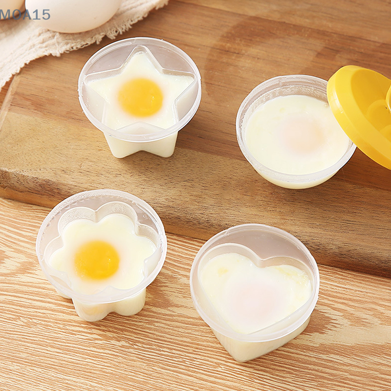 4Pcs Egg Boiler Mold Egg Poachers Cups Food-Grade Fancy Egg Cooker Kid Baby Auxiliary Water Steamed Egg Tool