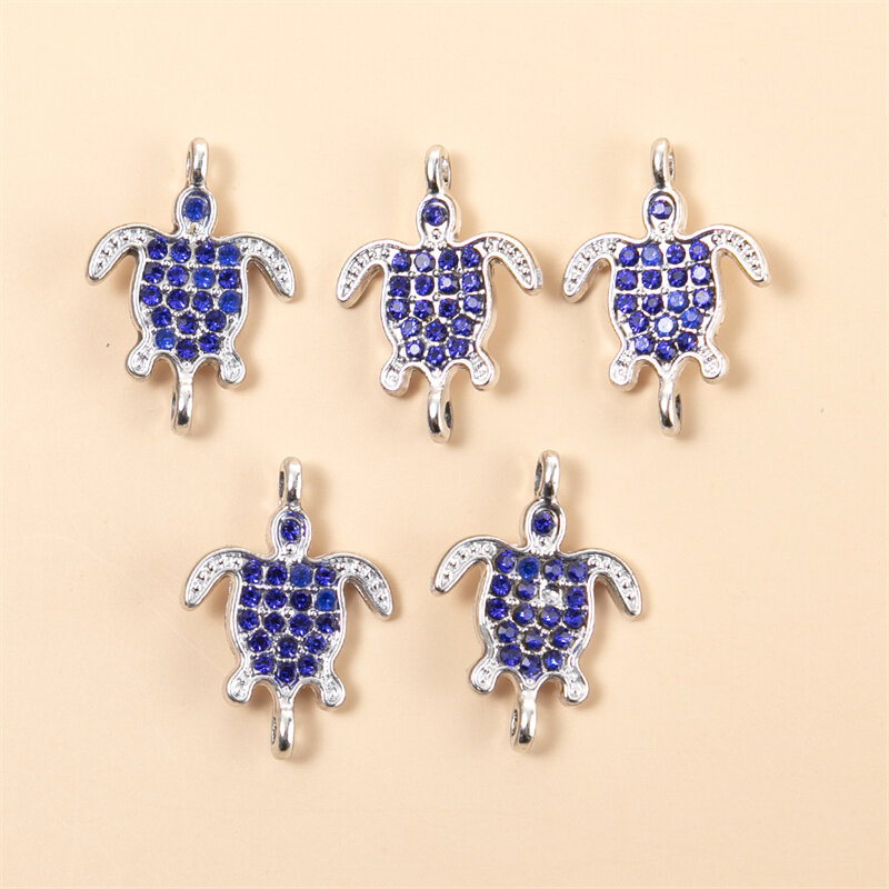 10 قطعة/الوحدة الحيوانات البحر السلاحف Charms موصل قلادة Necklaces بها بنفسك القلائد أساور لصنع المجوهرات اكسسوارات