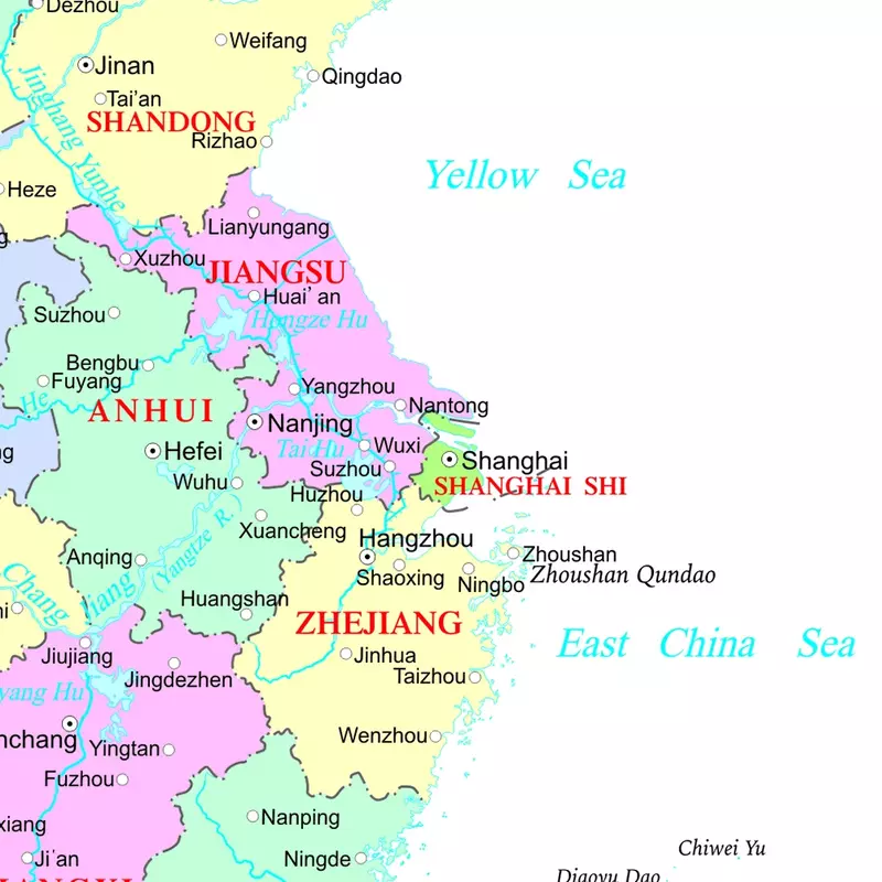 Versión Vertical del mapa de China sin países lienzos de 420X594mm, lienzo en inglés para suministros educativos de oficina, decoración del hogar