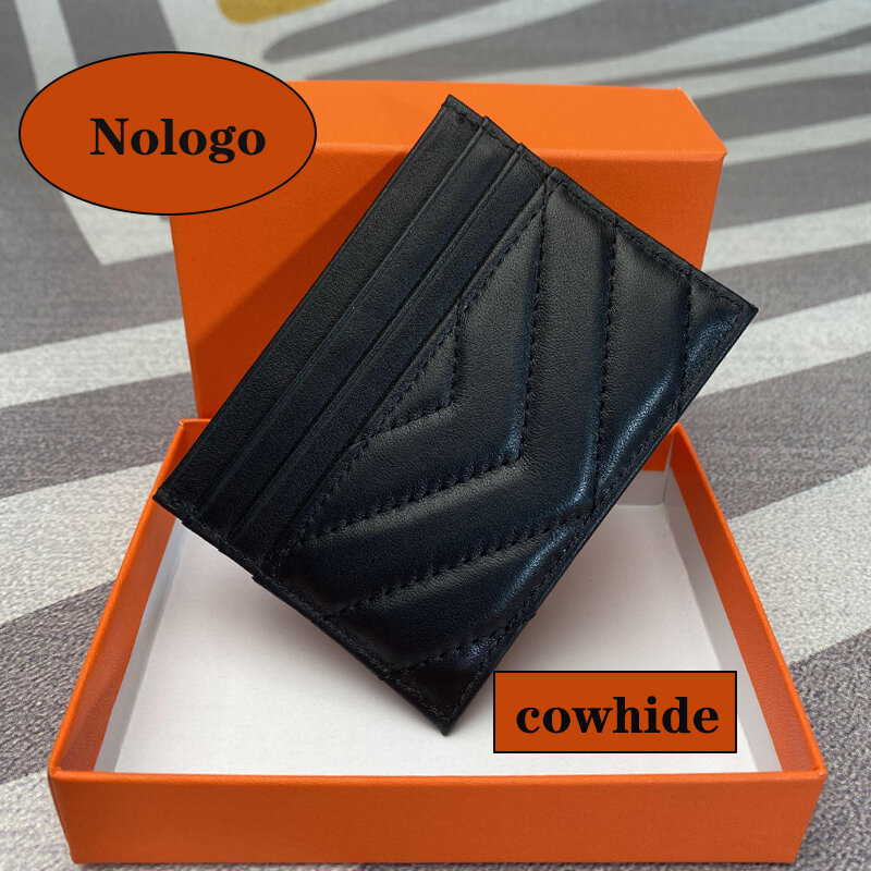 card holder Men's and women's genuine leather wallet New Sewing lattice Credential holder luxury small wallet id card sleeve