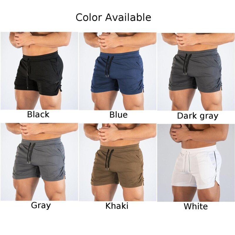Fitness Sports Trendy Men's Pants Summer Men's Sports Plus Size Mesh Breathable Shorts Running Beach Pants M-XL