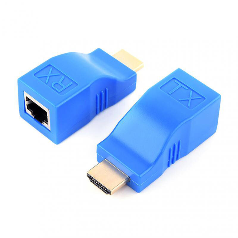 1080P HD 4K HDMI-compatible Extender RJ45 Ports Network 30M HDMI-compatible to RJ45 Over CAT5e / 6 UTP LAN Extender Cable