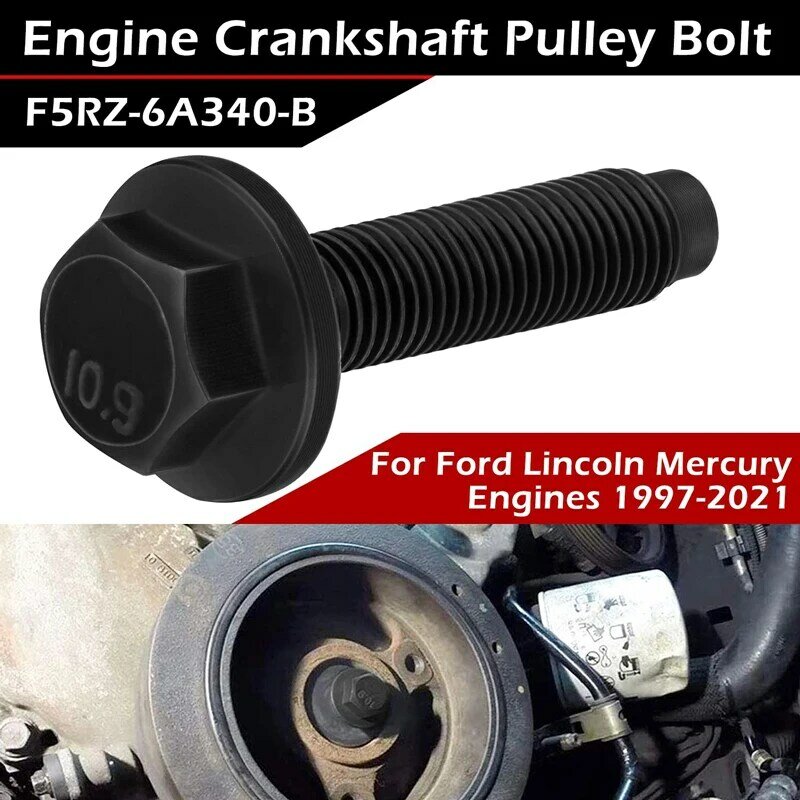 6883 Pinion Flange Holding Tool and F5RZ6A340B Engine Crankshaft Pulley Bolt Fit for Ford Lincoln Mercury Drive Boat Accessories