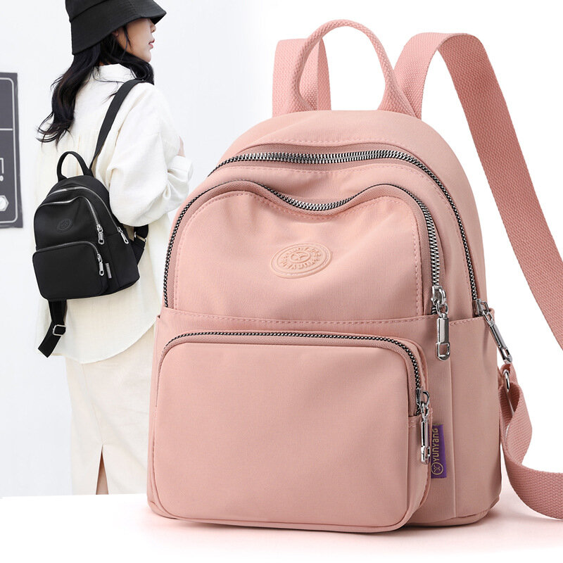 Women Mini Backpacks 2024 New Multi Pocket Waterproof Nylon Travel Bagpack School Backpacks for Teenage Girls Mochila Mujer