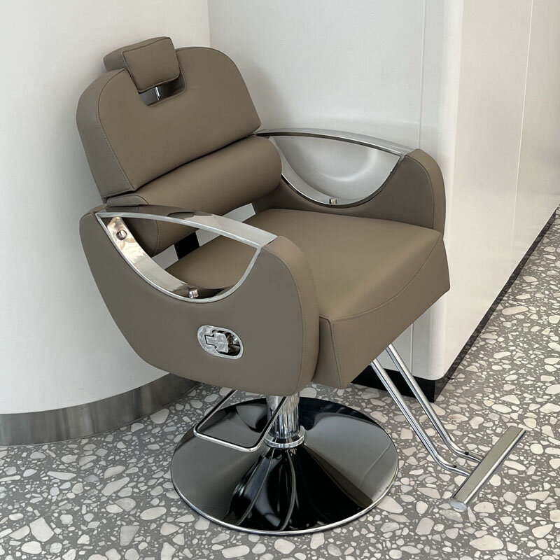 Professional Metal Barber Chairs Stylist Aesthetic Modern Swivel Barber Chairs Hairdressing Silla Barberia Luxury Furniture