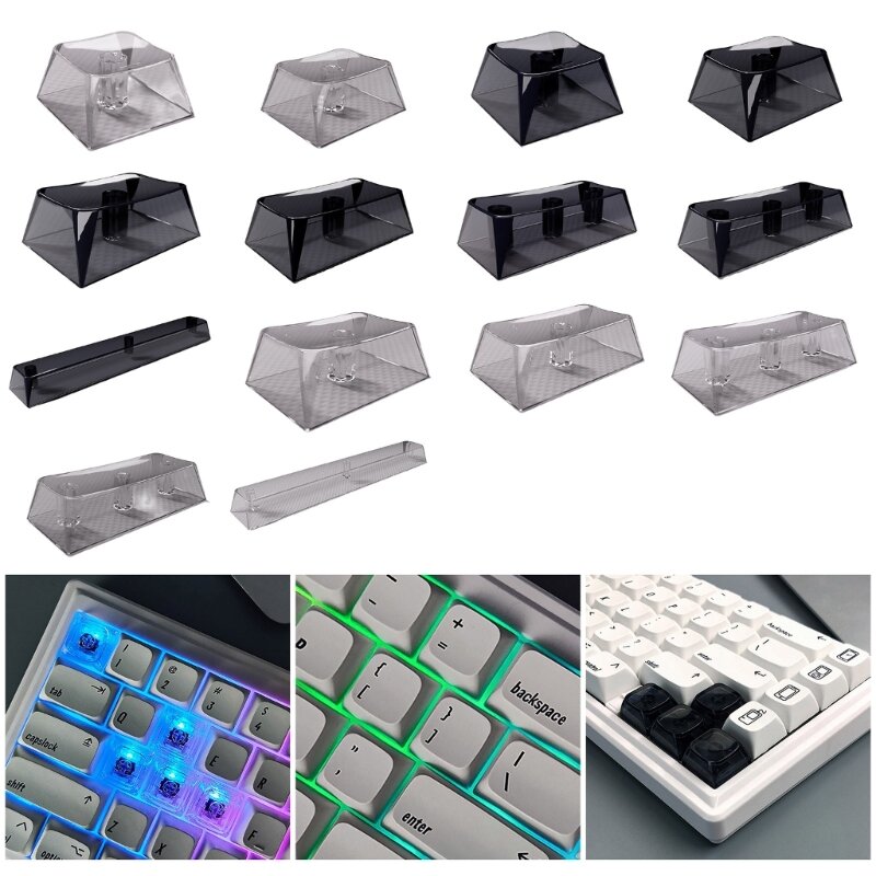 Capuchons touches transparents, 1,5mm d'épaisseur, 1,75u, parfaits pour le clavier mécanique DIY, P9JB
