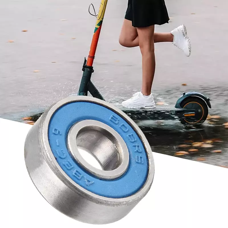 Aço inoxidável Skate Rolamentos, rolamentos de esferas Scooter, rodas de skate SilverBall, ABEC-7, 608 2RS, 8x22x7mm