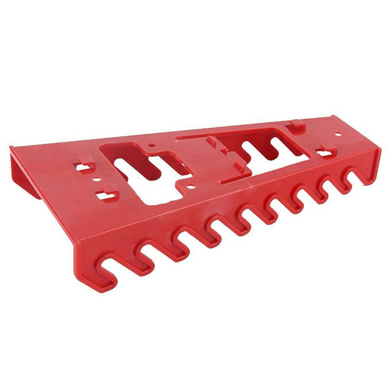 Chave Organizer Plastic Tray Sockets, Vermelho e Preto Armazenamento Ferramentas Rack, Sorter Standard Spanner Titulares