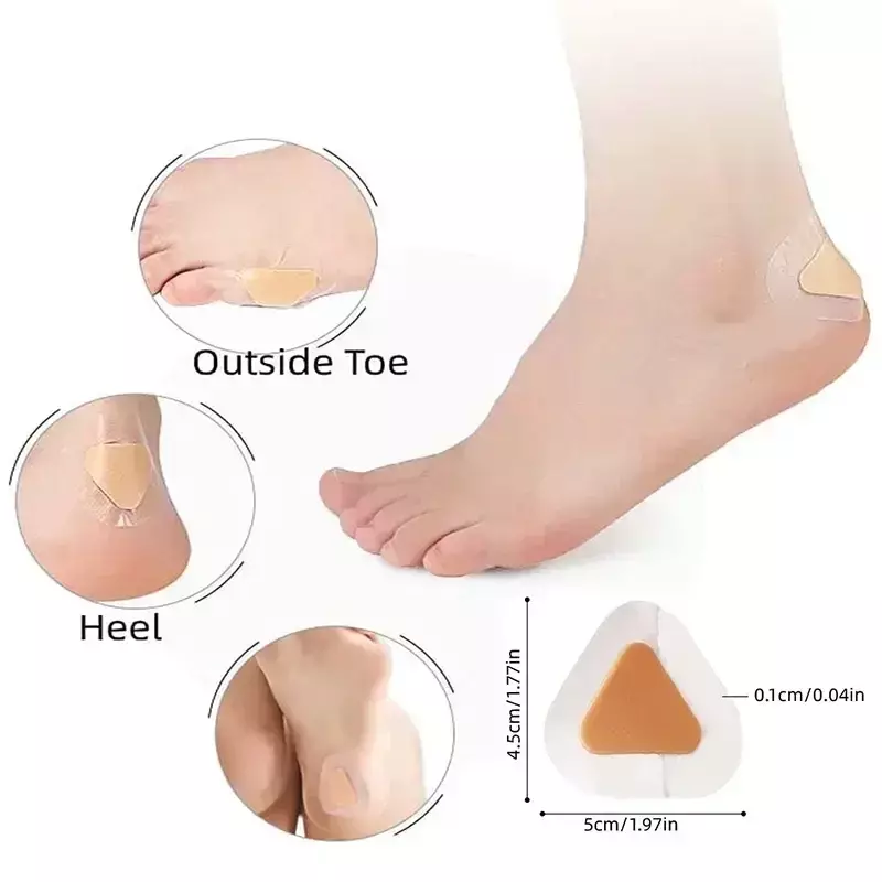 Gel protezione del tallone cerotti per i piedi cuscinetti in Blister adesivi fodera per tallone idrocolloide adesivi per scarpe sollievo dal dolore gesso cura dei piedi