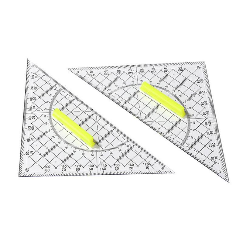 Penggaris segitiga untuk menggambar alat penyusun geometris segitiga 22cm penggaris sekolah busur derajat matematika untuk memotong jahit tambal sulam