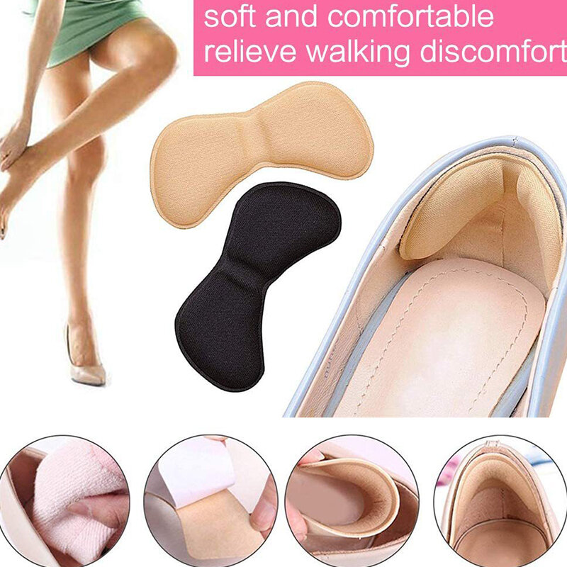 3 Pairs Heel Insoles Pads Patch Pain Relief Anti-wear Cushion Feet Care Heel Protector Adhesive Back Sticker Shoes Insert Insole