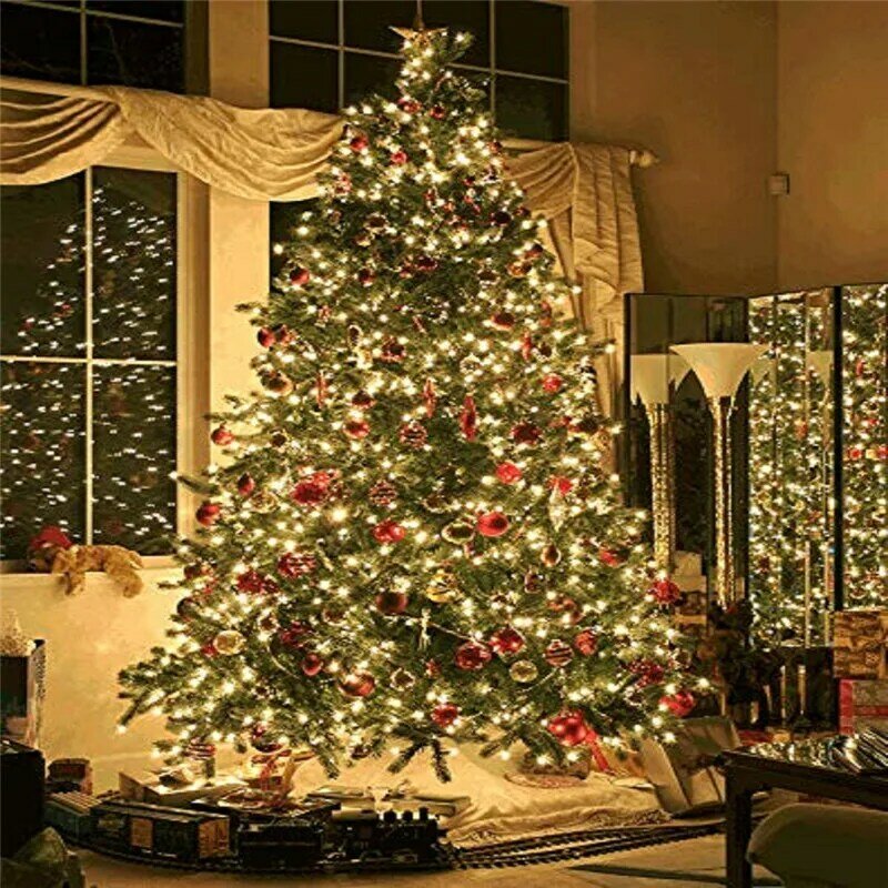 Светодиодная сказочная гирлянда, гирлянды, украшения для рождественской елки для дома, сада, свадьбы, вечеринки, улицы, интерьера, новогодние подарки