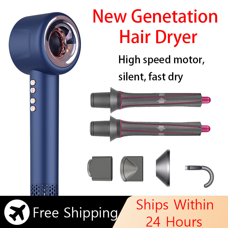 Secador de pelo profesional sin hojas, secador de pelo de aire caliente/frío, iónico negativo, envío gratis